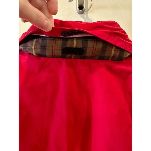 Pendleton Red Hooded Raincoat Anorak NWOT Women Sz XL Plaid Lining Full Zip $259 - Picture 5 of 11